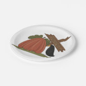 カボチャとブラックバード ペーパープレート (アングル)