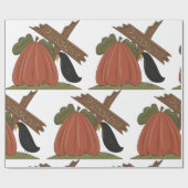 カボチャとブラックバード ラッピングペーパー (フラット)