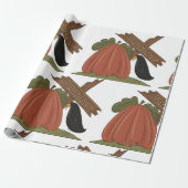 カボチャとブラックバード ラッピングペーパー (アンロールド)