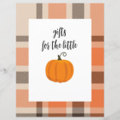 カボチャとプレイドギフトテーブルポスター (正面)