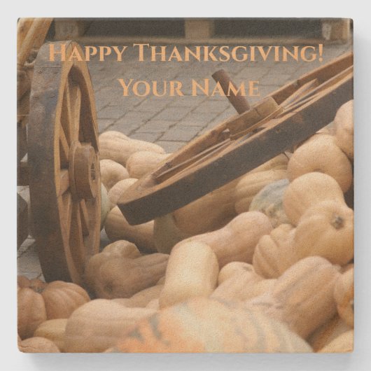 カボチャとホイール ストーンコースター (正面)