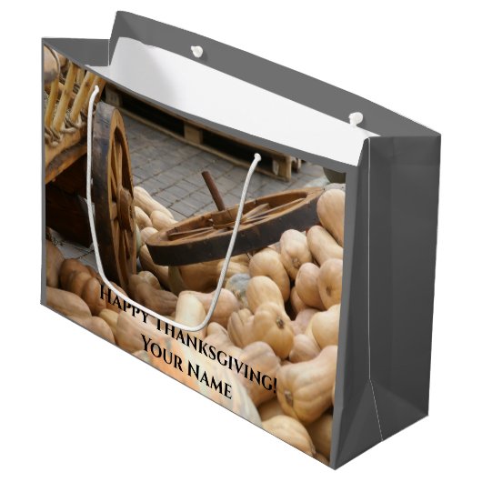 カボチャとホイール ラージペーパーバッグ (正面アングル)