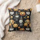 カボチャとモンスターズのハロウィーン クッション (ブランケット)
