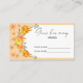 カボチャとユリ – いくつのキスを推測 エンクロージャーカード (正面)