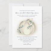 カボチャとライツボタニカルつる植物結婚ズ 招待状 (正面)