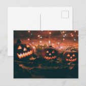 カボチャとライトのハロウィーン ポストカード (正面/裏面)