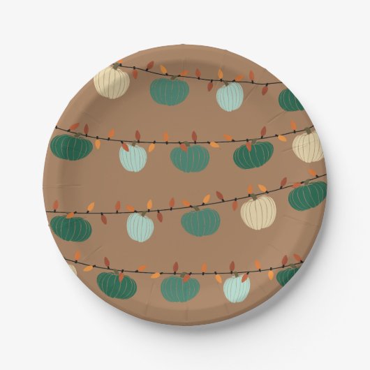 カボチャとライト ペーパープレート (正面)