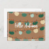 カボチャとライト ポストカード (正面/裏面)