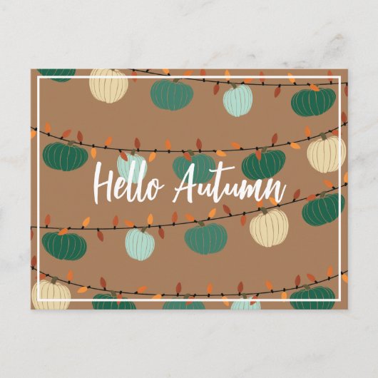 カボチャとライト ポストカード (正面)
