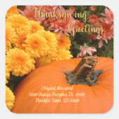 カボチャとラムの封筒用シール スクエアシール (正面)