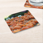 カボチャとラム秋の収穫写真 スクエアペーパーコースター (アングル)