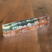 カボチャとラム秋の収穫写真 デスクネームプレート (側面)