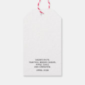 カボチャとヴィンテージバターギフトラベル ギフトタグ (裏面)