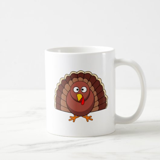 カボチャと七面鳥のかわいいキャラクター コーヒーマグカップ (右)