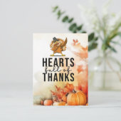 カボチャと七面鳥の感謝祭 ポストカード (スタンド正面)