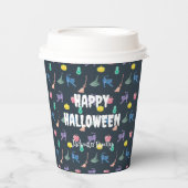 カボチャと幽霊の可愛いハロウィーン 紙コップ (正面)