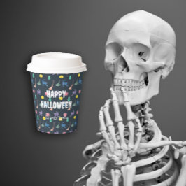 カボチャと幽霊の可愛いハロウィーン 紙コップ