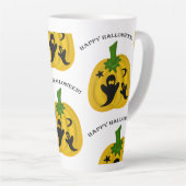 カボチャと幽霊 カフェラテマグ (右アングル)