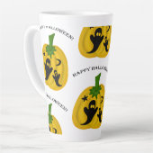 カボチャと幽霊 カフェラテマグ (左アングル)