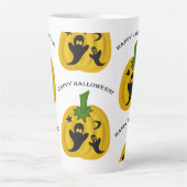 カボチャと幽霊 カフェラテマグ (正面)