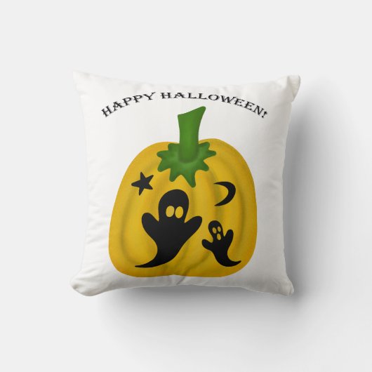 カボチャと幽霊 クッション (正面)