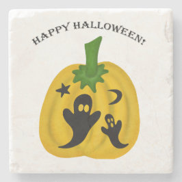 カボチャと幽霊 ストーンコースター