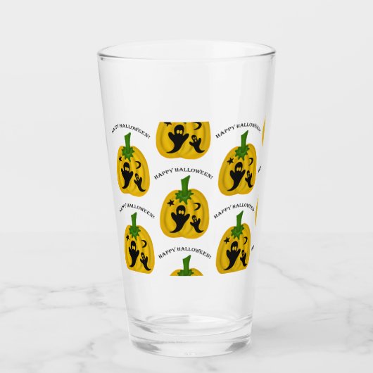 カボチャと幽霊 タンブラーグラス (正面)