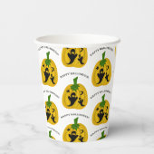 カボチャと幽霊 紙コップ (裏面)