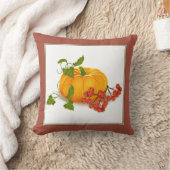 カボチャと果実テラコッタ秋感謝祭 クッション (ブランケット)