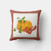 カボチャと果実テラコッタ秋感謝祭 クッション (裏面)