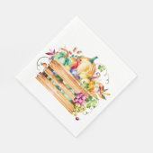 カボチャと果実収穫紙ナプキン スタンダードランチョンナプキン (角)