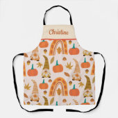 カボチャと格言名の感謝祭離れの エプロン (正面)