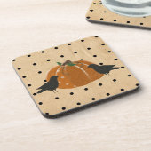 カボチャと水玉模様コックコースター コースター (左側)