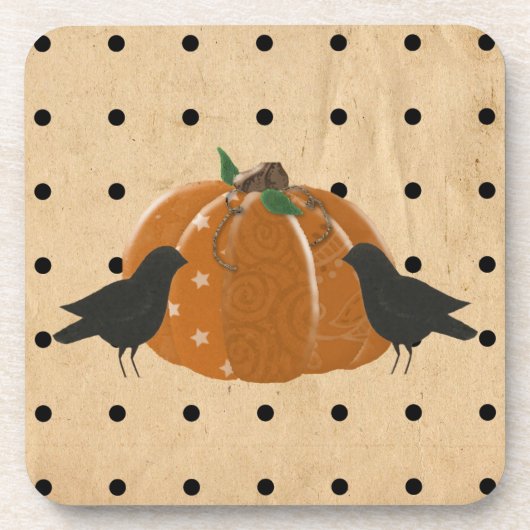 カボチャと水玉模様コックコースター コースター (正面)