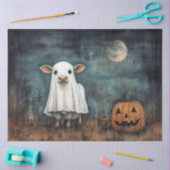 カボチャと満月の幽霊のコスチューム 薄葉紙 (クラフト)
