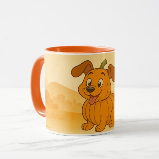 カボチャと犬 マグカップ (正面左)
