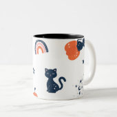 カボチャと猫かわいいハロウィンマグ ツートーンマグカップ (正面右)