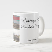 カボチャと白いマム – Martha's Vineヤード ジャンボコーヒーマグカップ (正面右)