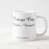 カボチャと白いマム – Martha's Vineヤード ジャンボコーヒーマグカップ (右)