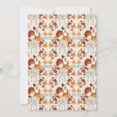 カボチャと秋の紅葉で感謝祭の七面鳥 招待状 (裏面)