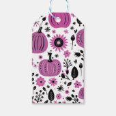 カボチャと秋パーソナライズされた花 ギフトタグ (正面)