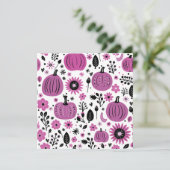 カボチャと秋パーソナライズされた花 サンキューカード (スタンド正面)