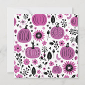 カボチャと秋パーソナライズされた花 サンキューカード (正面)