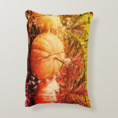 カボチャと秋植物 アクセントクッション (裏面(縦))