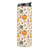カボチャと紅葉のパターンを収穫 タンブラー (回転左)