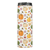 カボチャと紅葉のパターンを収穫 タンブラー (裏面)