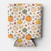 カボチャと紅葉のパターンを収穫 缶クーラー (正面)