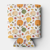 カボチャと紅葉のパターンを収穫 缶クーラー (裏面)