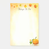 カボチャと紅葉ポストイットノートを実行する物事 ポストイット (正面)