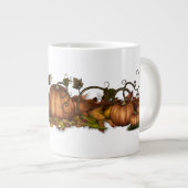 カボチャと紅葉 ジャンボコーヒーマグカップ (正面右)